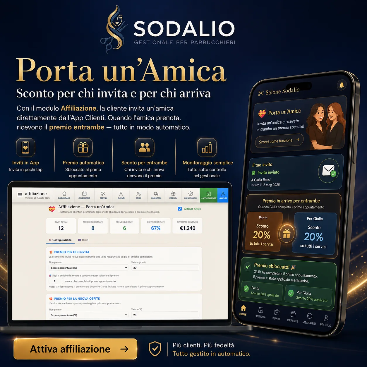 Modulo Porta un'Amica: sconto per chi invita e per chi arriva