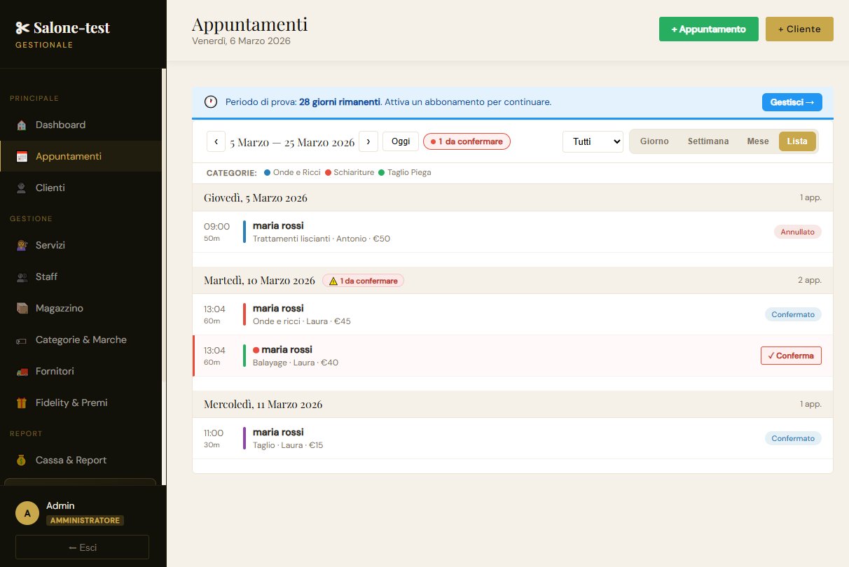 Calendario appuntamenti SalonPro